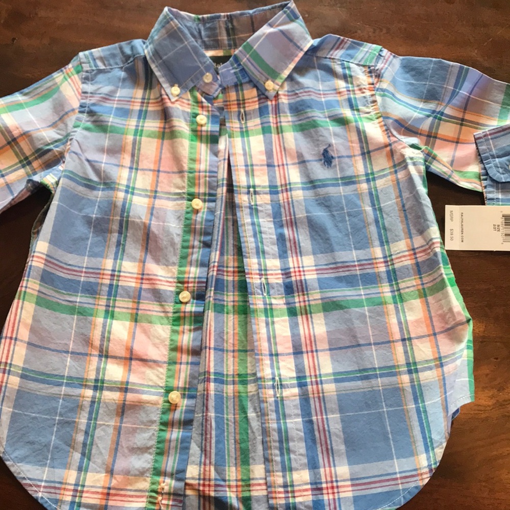 NWT Authentic multi color Ralph Lauren button down